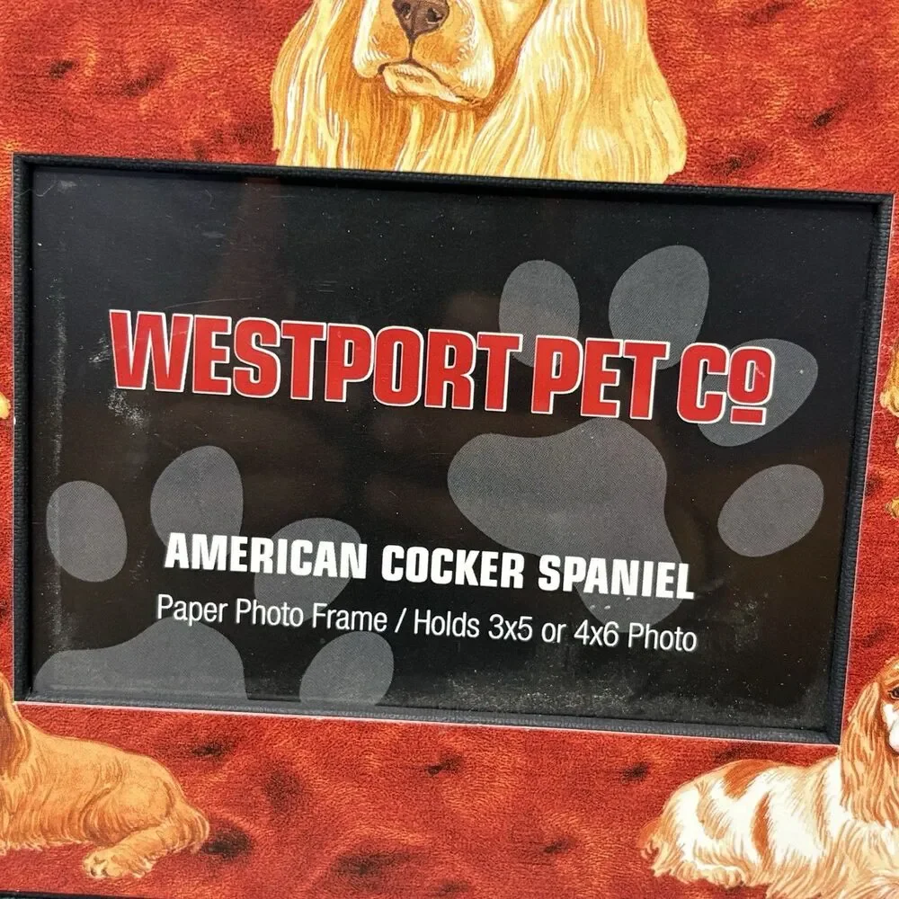 'American Cocker Spaniel' Paper Picture Frame 3 x 5 or 4 x 6 By Westport Pet NEW